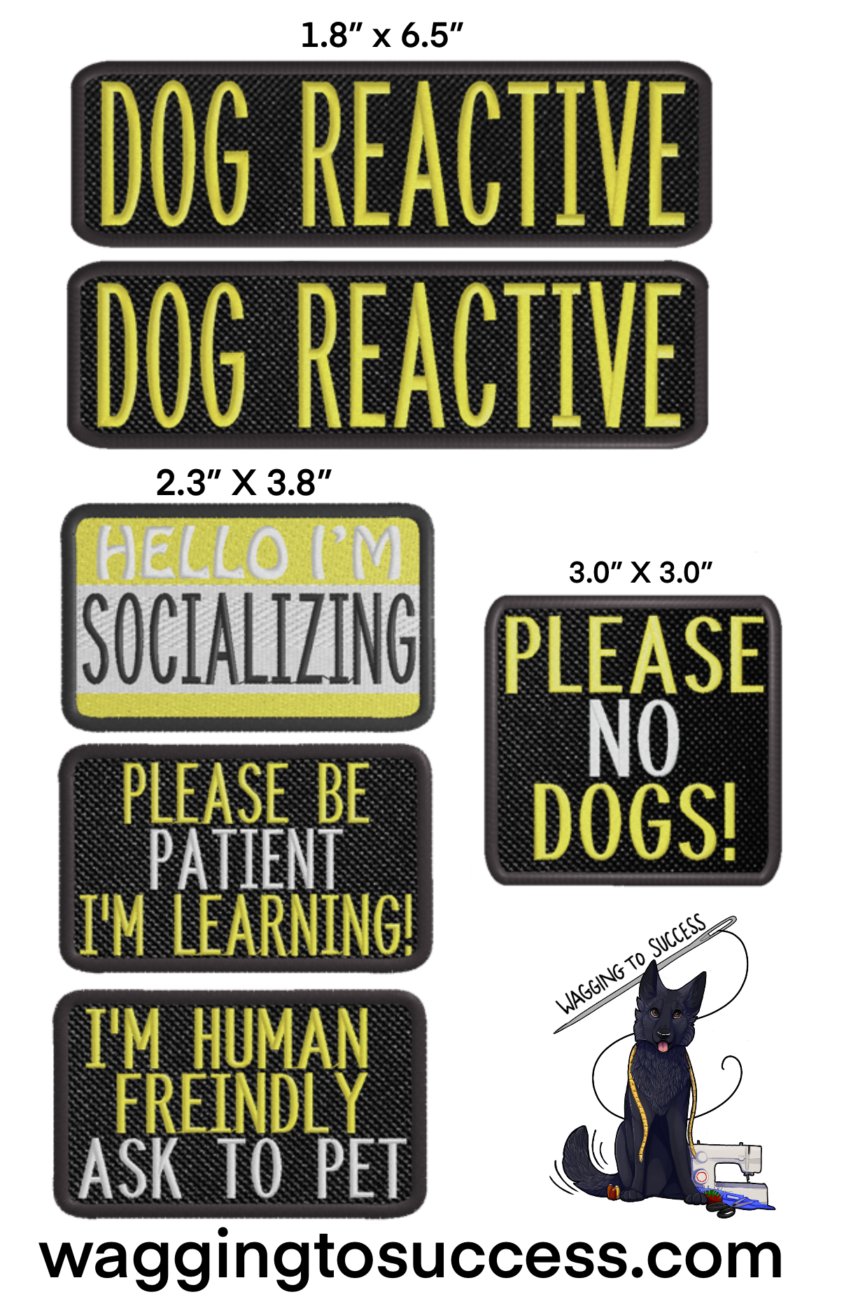 Dog Reactive Patch Set