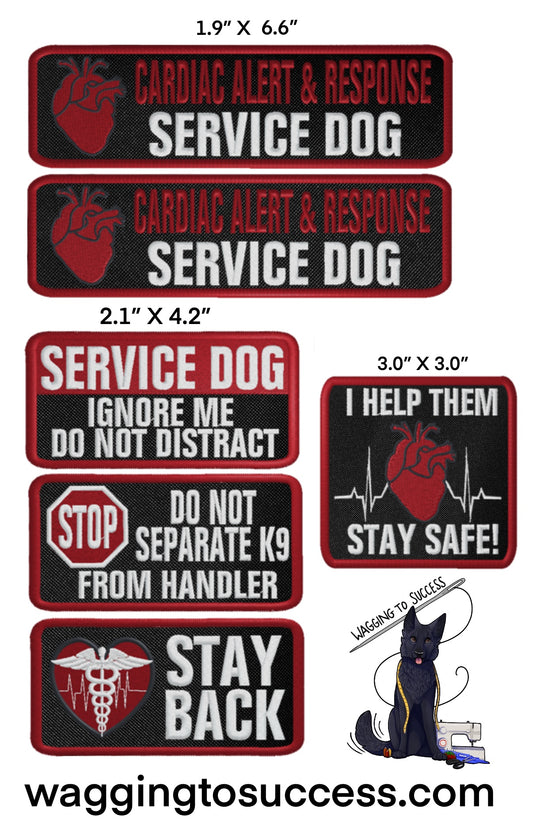 Cardiac Service Dog Patch Set