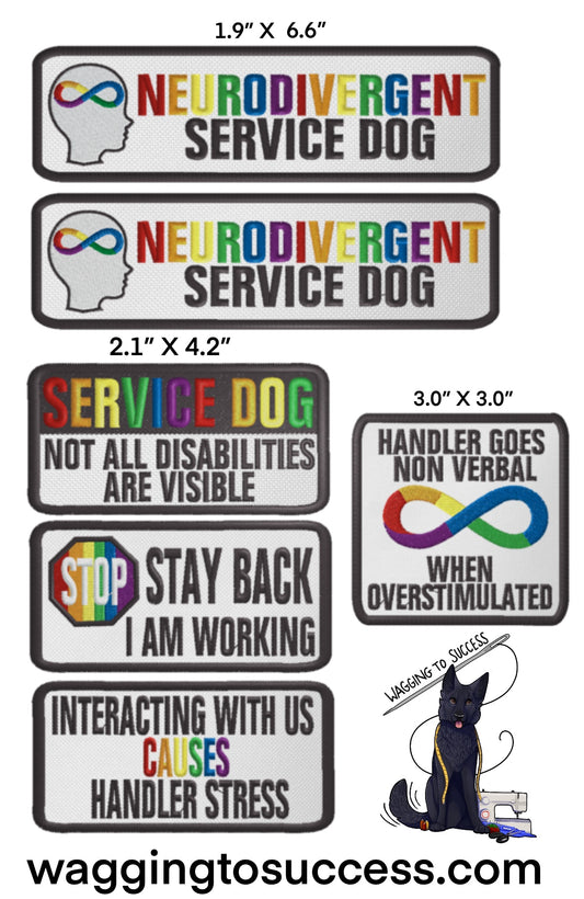 Neurodivergent Service Dog Patch Set